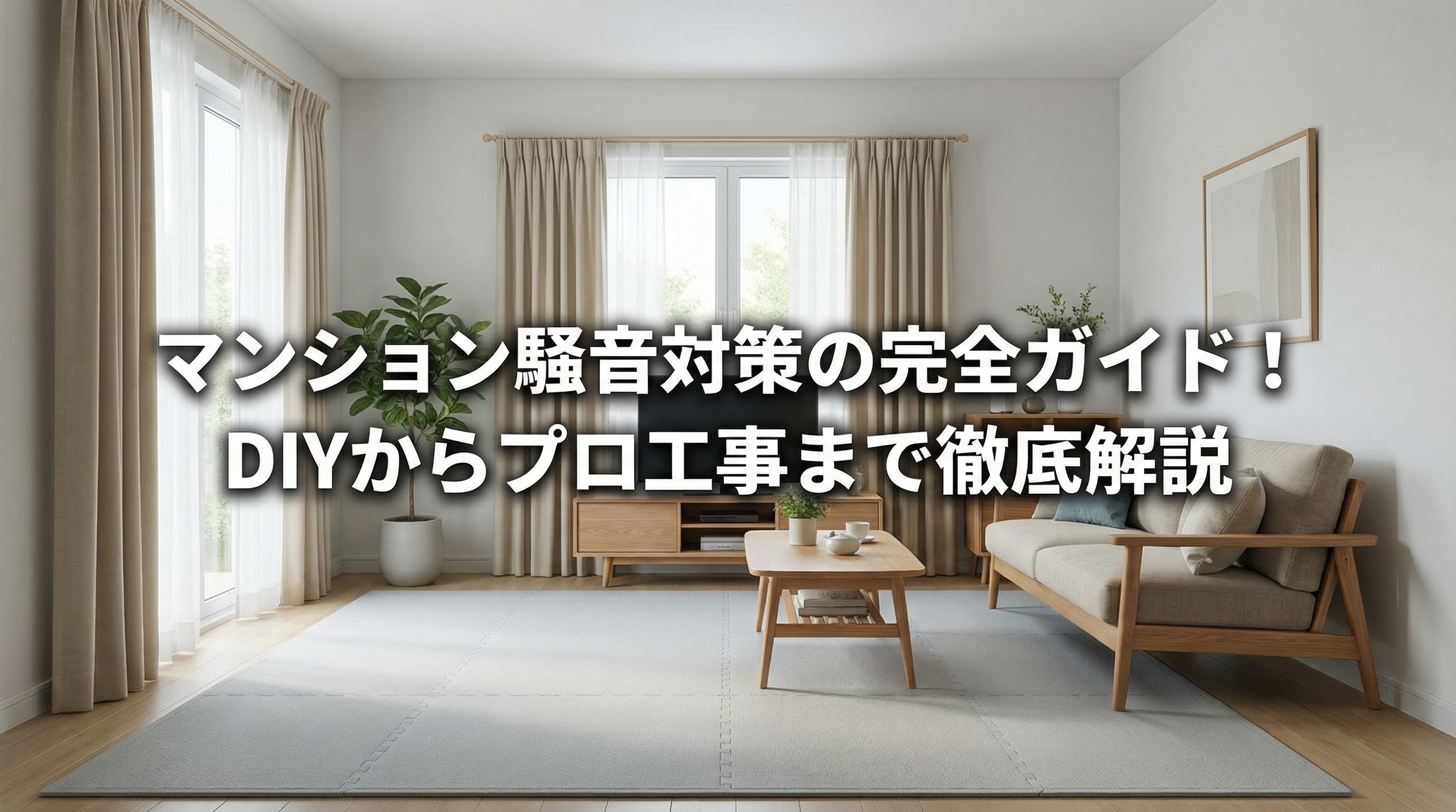 マンション騒音対策の完全ガイド！DIYからプロ工事まで徹底解...の画像