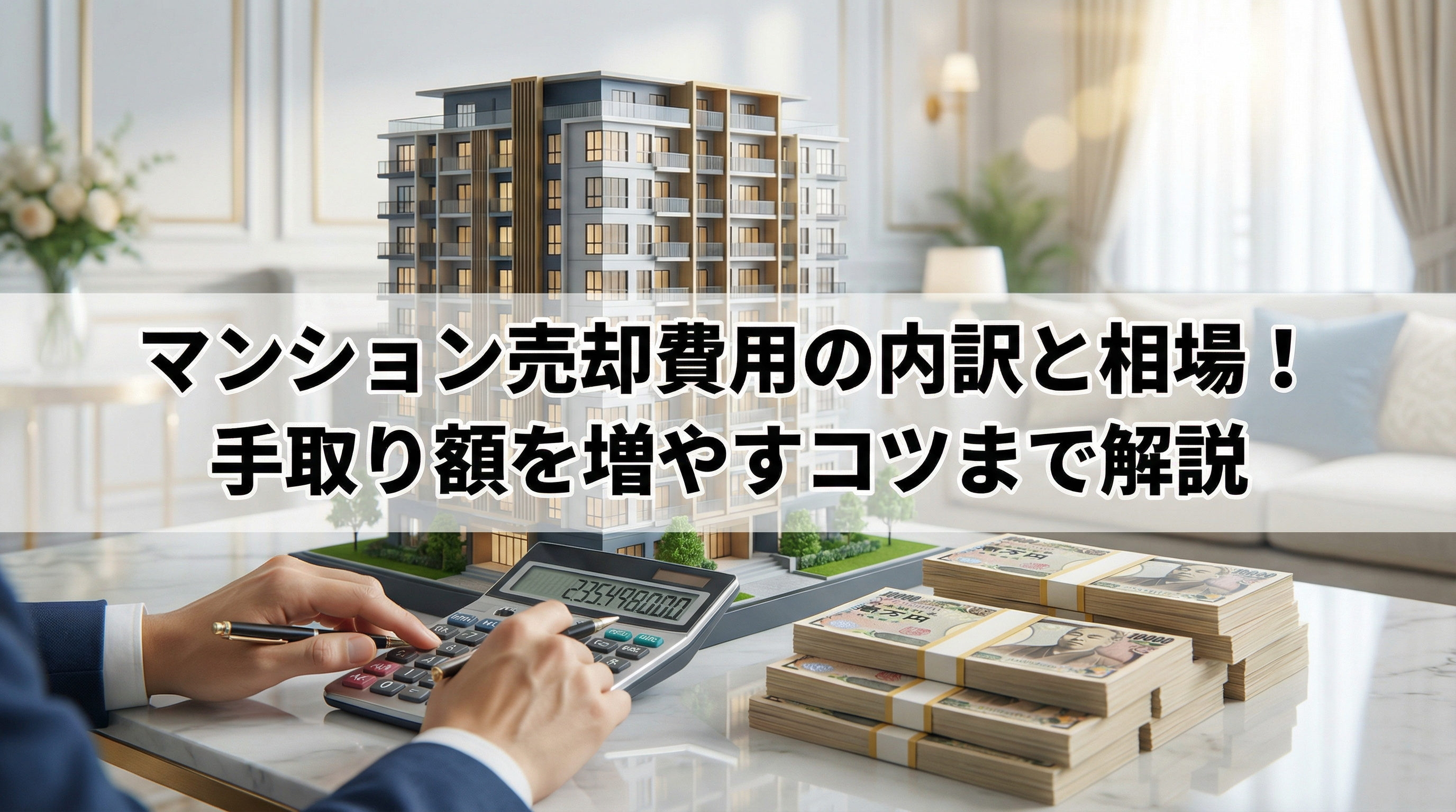 マンション売却費用の内訳と相場！手取り額を増やすコツまで解説...の画像