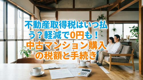 不動産取得税はいつ払う?軽減で0円も!中古マンション購入の税...の画像