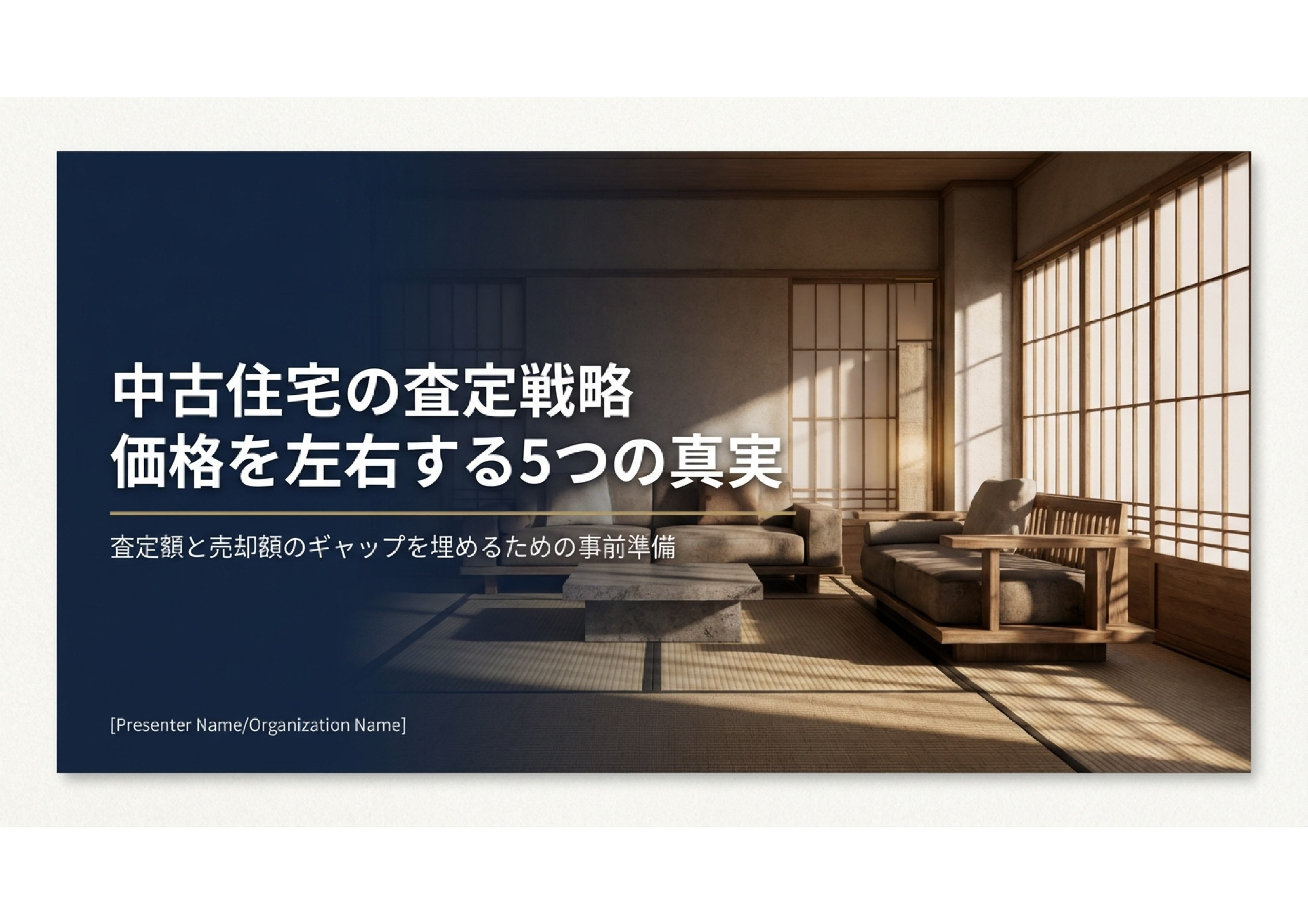 中古住宅売却で損をしない５つの査定心得の画像