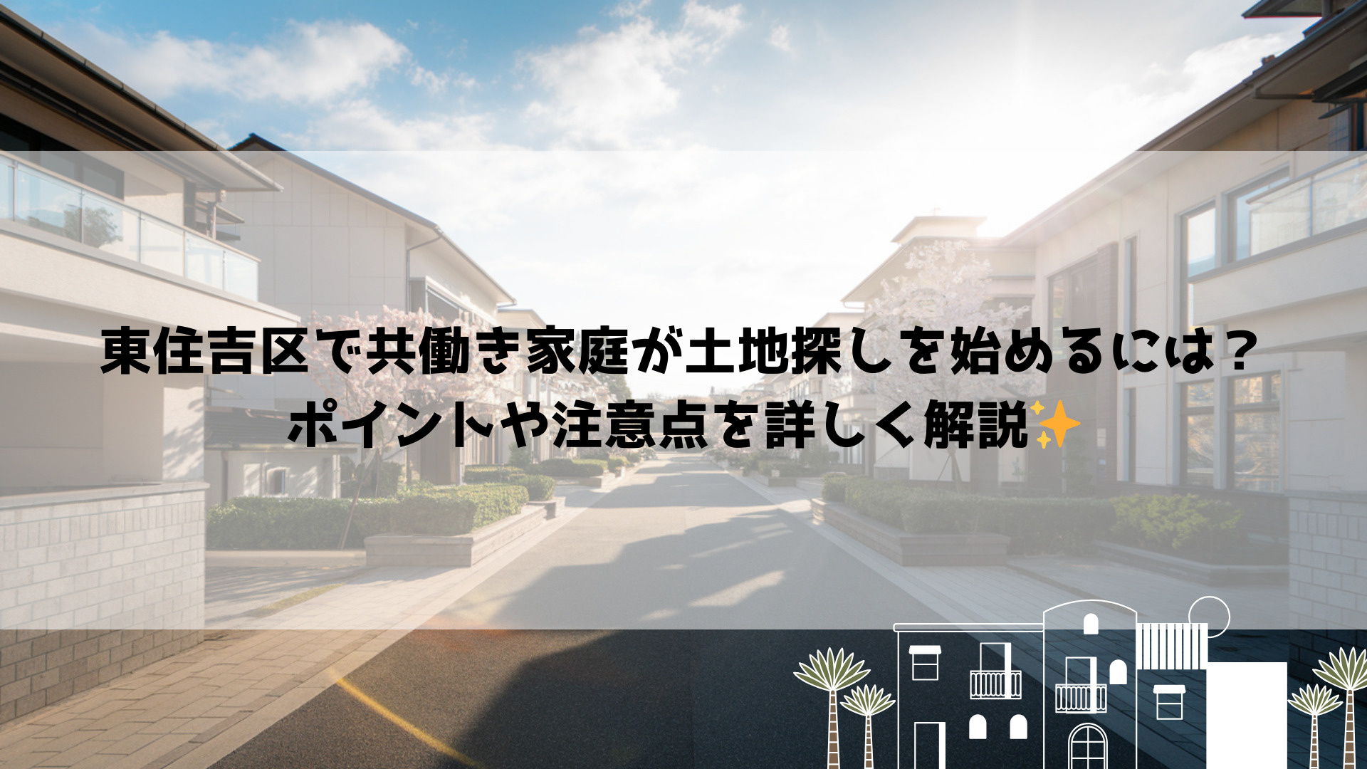 東住吉区で共働き家庭が土地探しを始めるには？ポイントや注意点...の画像
