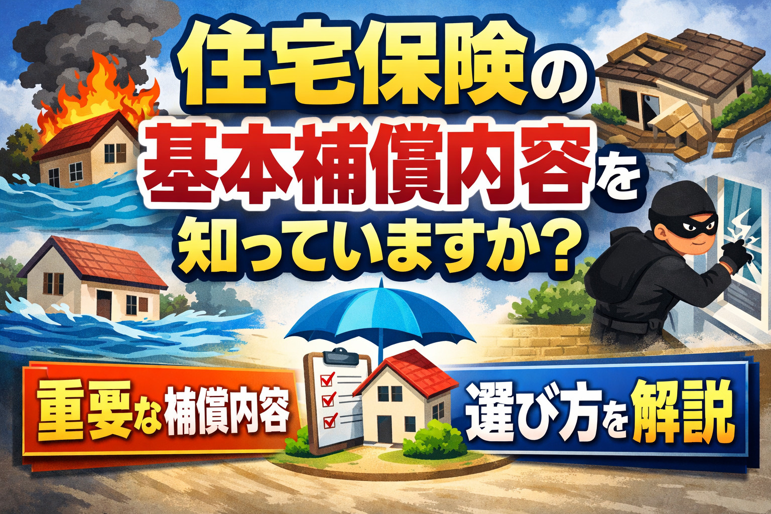 住宅保険の基本補償内容を知っていますか 重要な補償内容と選び...の画像