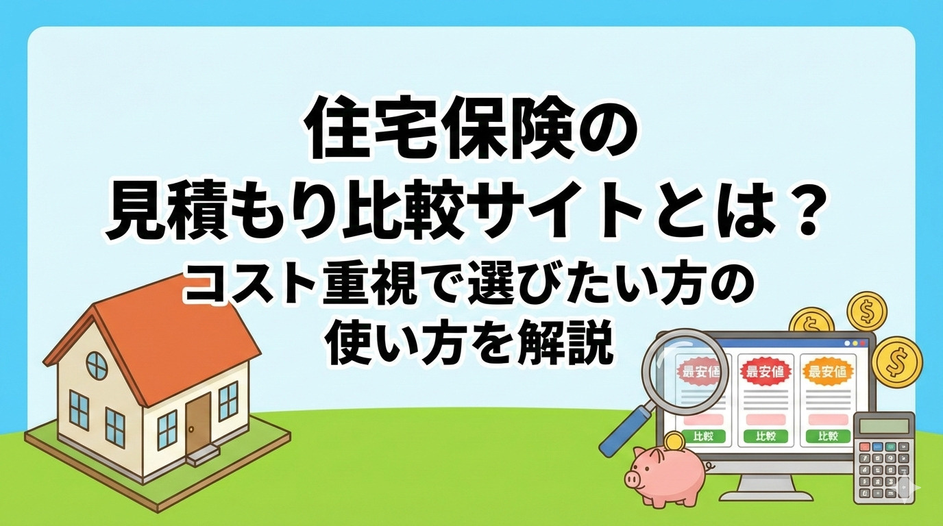 住宅保険の見積もり比較サイトとは？コスト重視で選びたい方の使...の画像