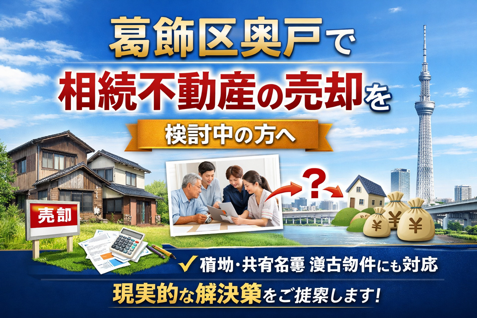 【葛飾区奥戸】相続不動産の売却で後悔しないために｜借地・共有...の画像