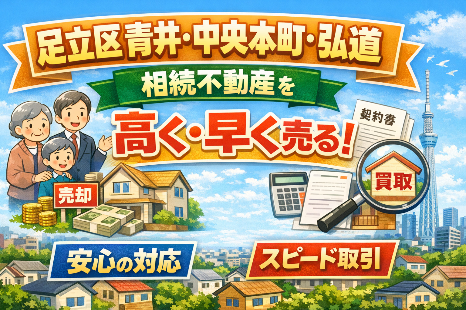 【足立区青井・中央本町・弘道】相続不動産を早く現金化したい方...の画像