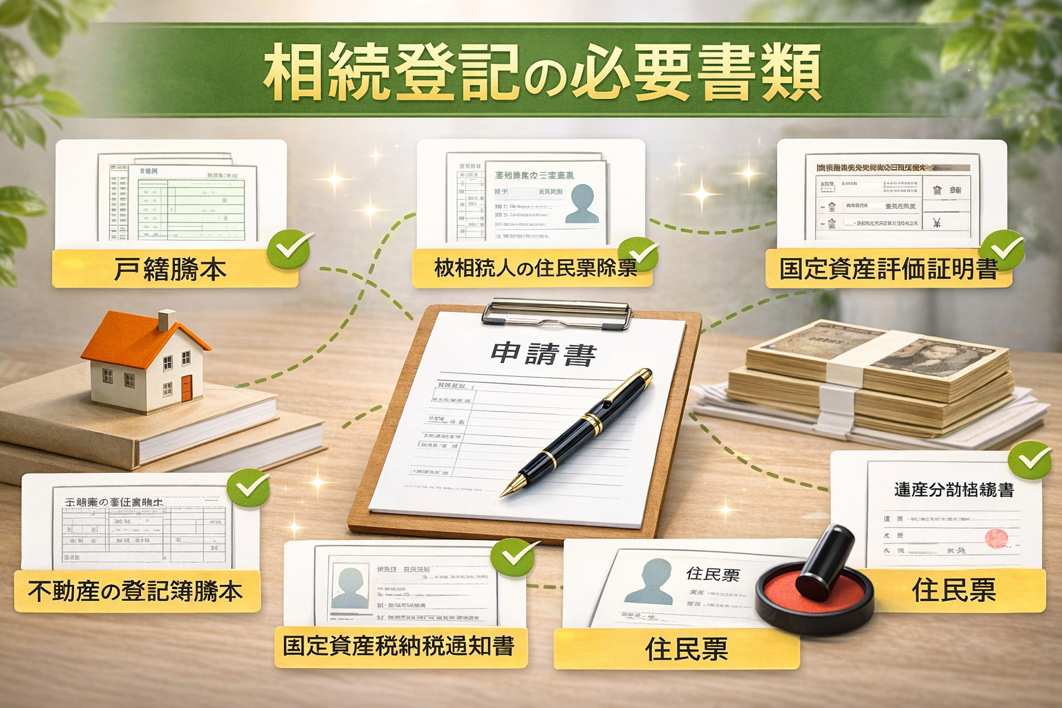 相続登記の必要書類一覧の画像