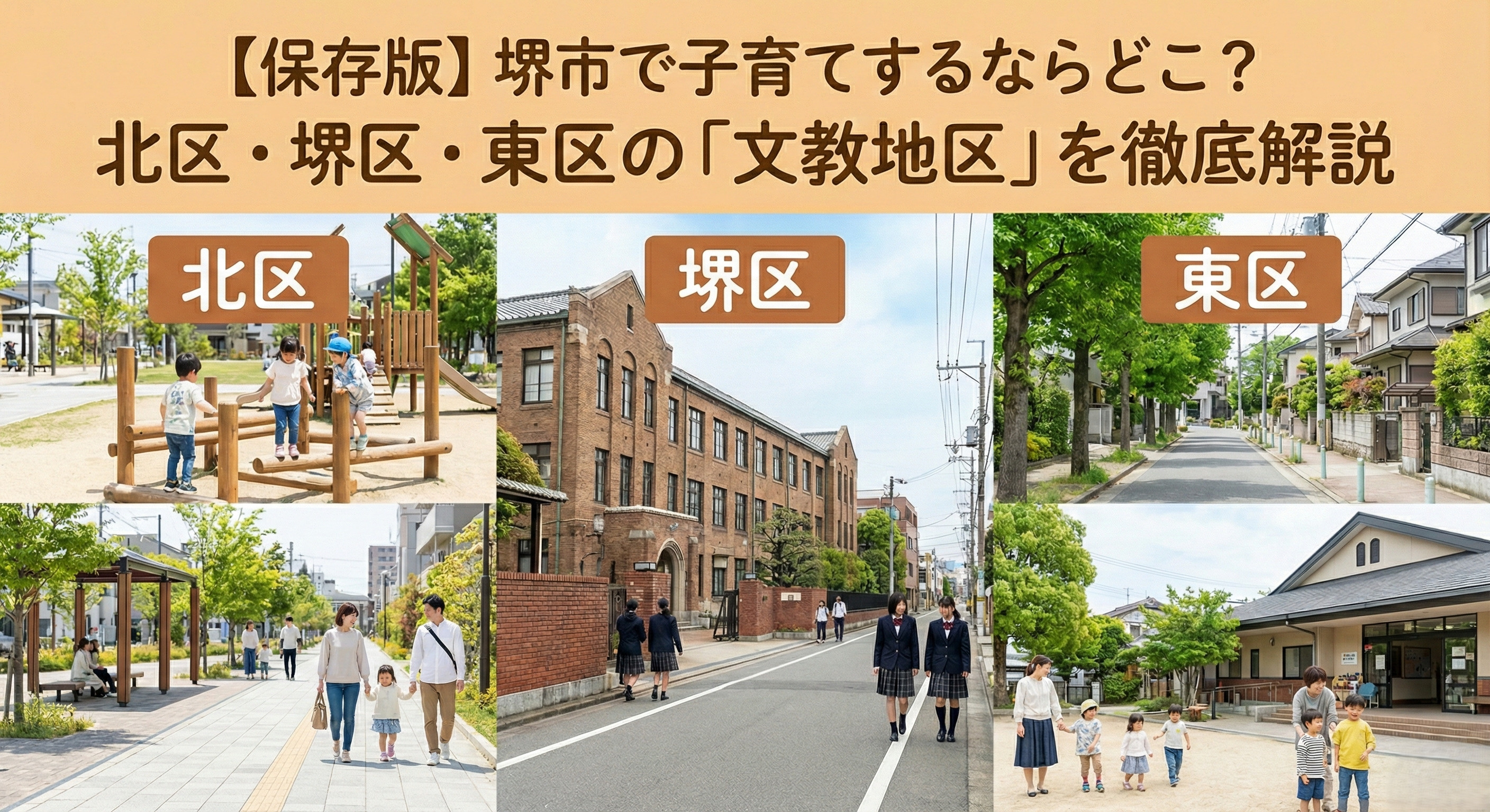 【保存版】堺市で子育てするならどこ？北区・堺区・東区の「文教...の画像