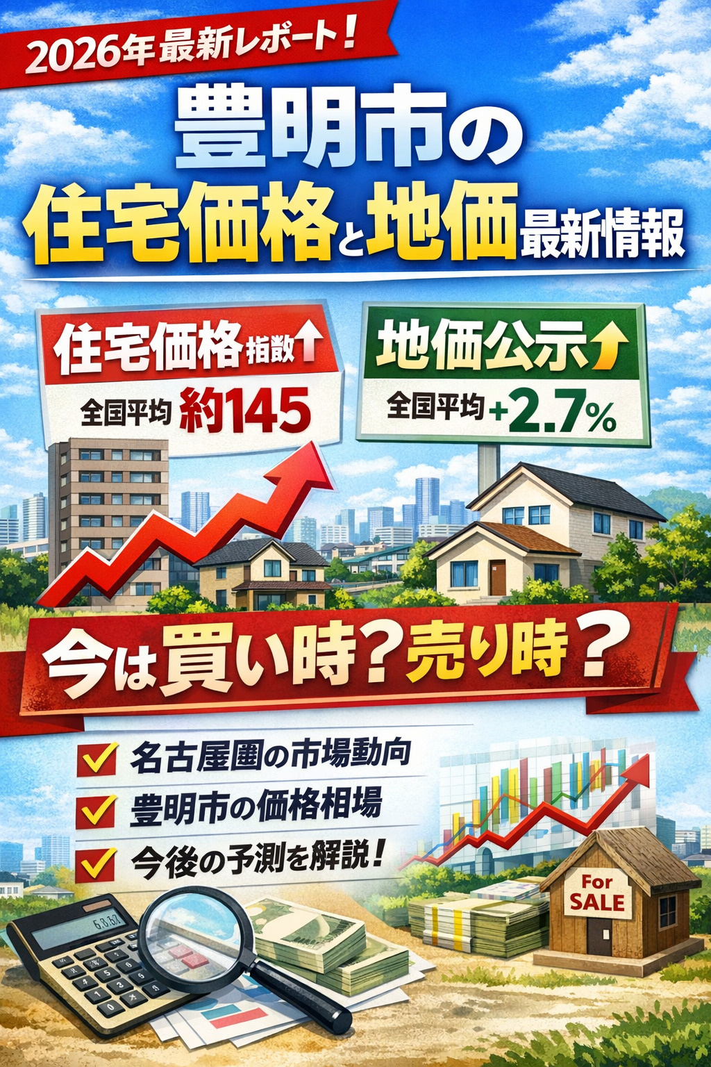 【2026年最新版】豊明市の住宅価格指数と地価公示まとめ 不...の画像