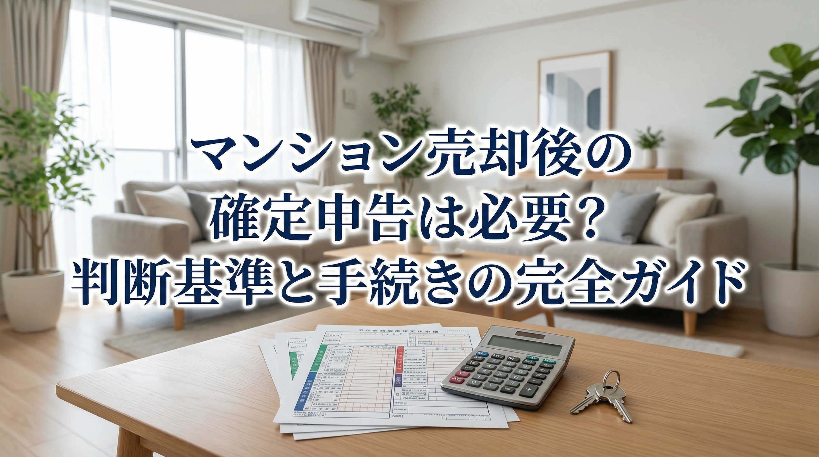 マンション売却後の確定申告は必要？判断基準と手続きの完全ガイ...の画像