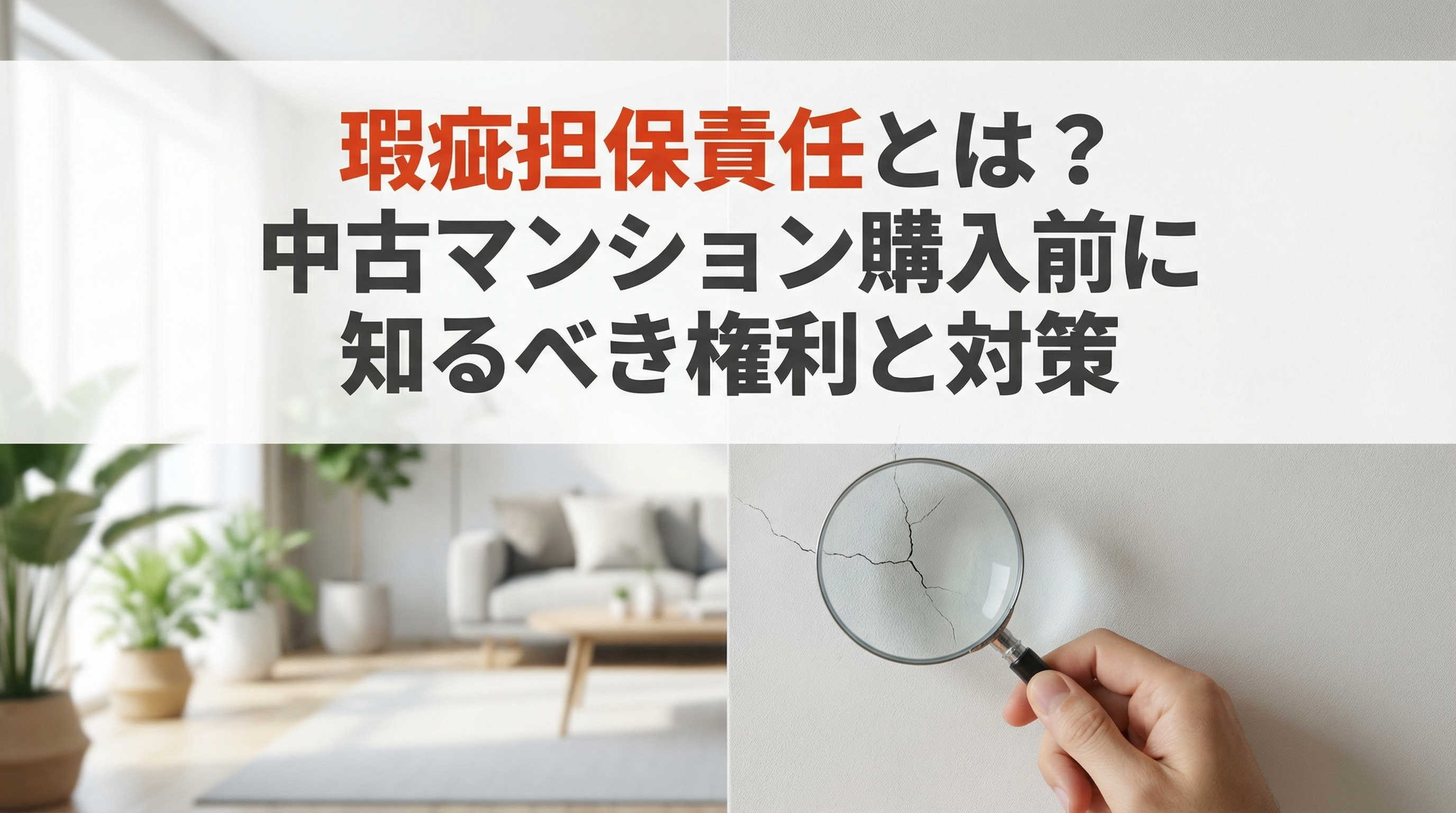 瑕疵担保責任とは？中古マンション購入前に知るべき権利と対策の画像