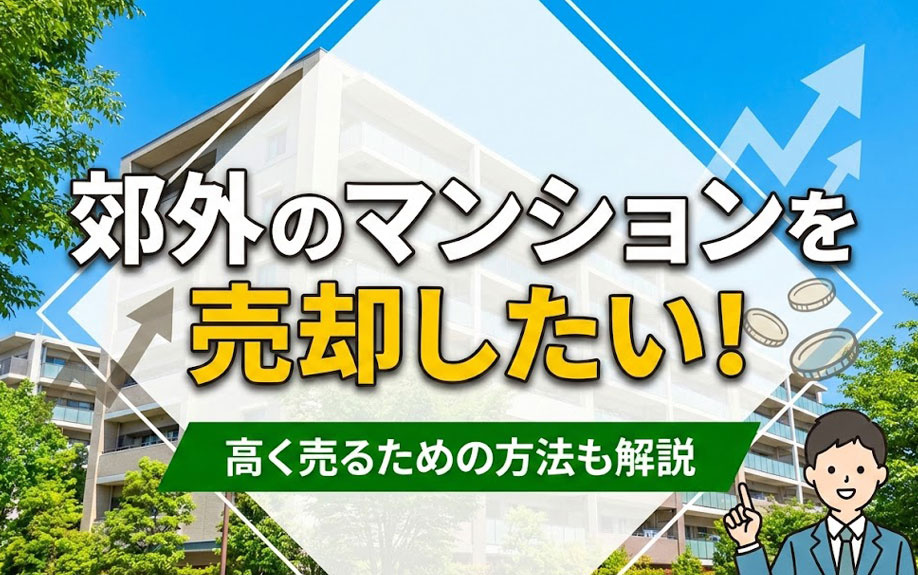 郊外のマンションを売却したい！高く売るための方法も解説の画像