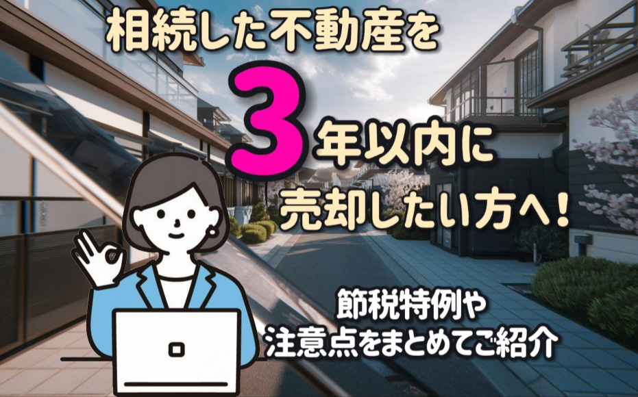 相続した不動産を3年以内に売却したい方へ！節税特例や注意点を...の画像