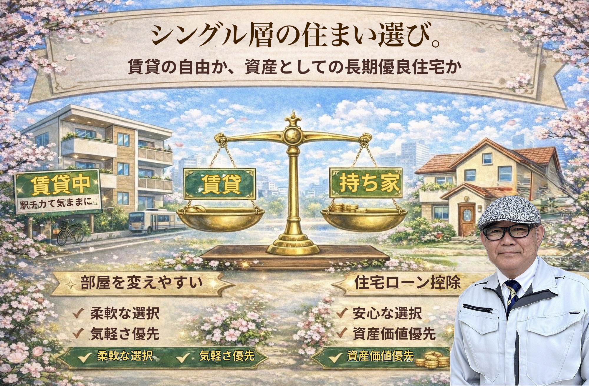 （2026年3月5日）シングル層の住まい選び。賃貸の自由か、...の画像