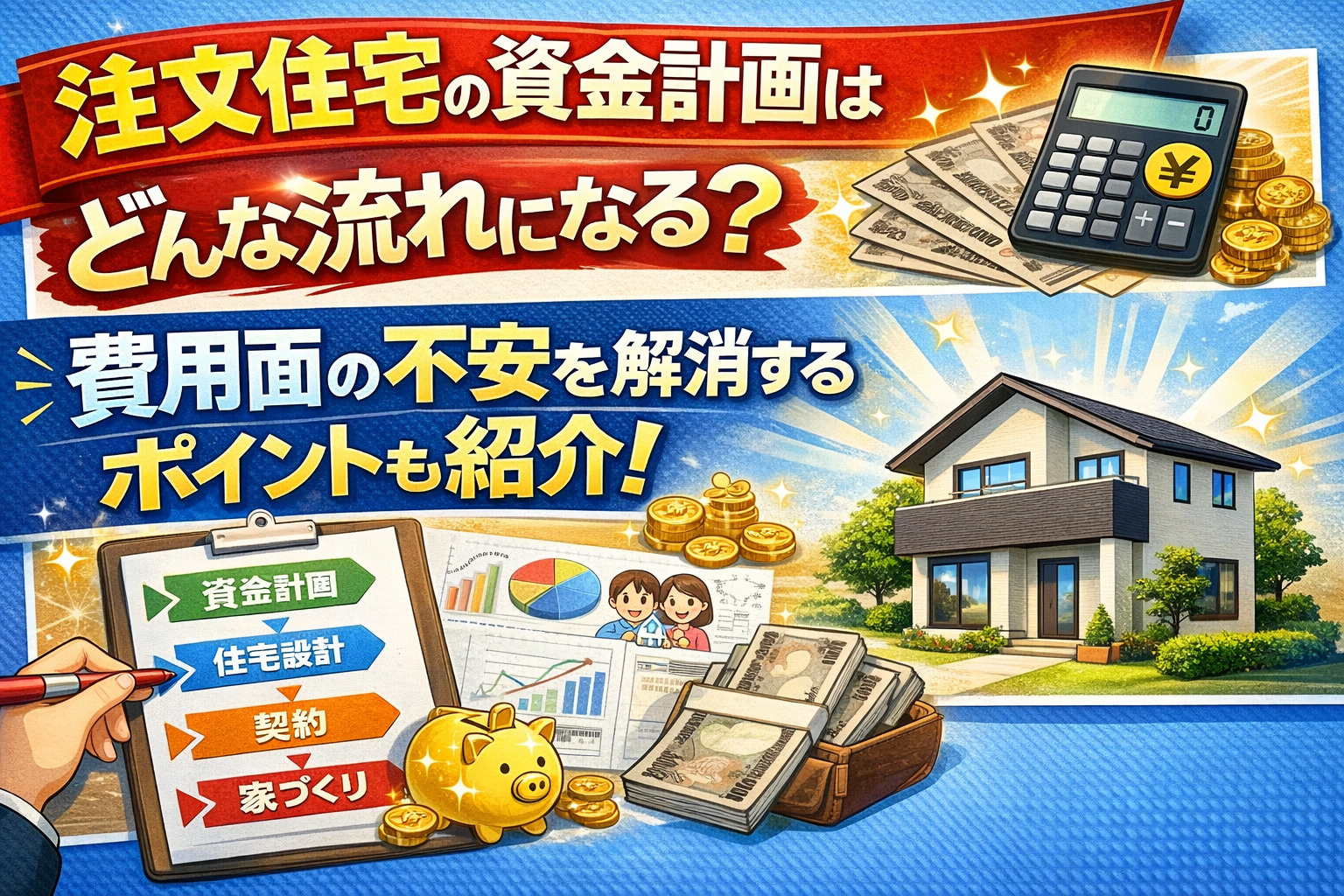 注文住宅の資金計画はどんな流れになる？費用面の不安を解消する...の画像