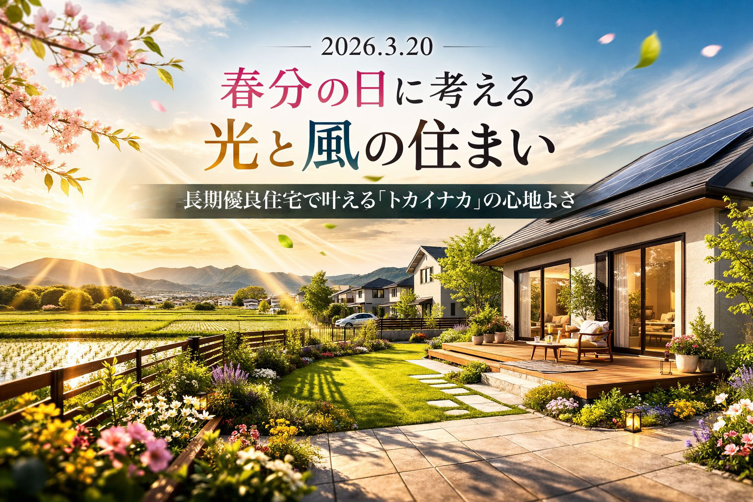 （2026年3月20日）春分の日に考える、光と風の住まい。長...の画像
