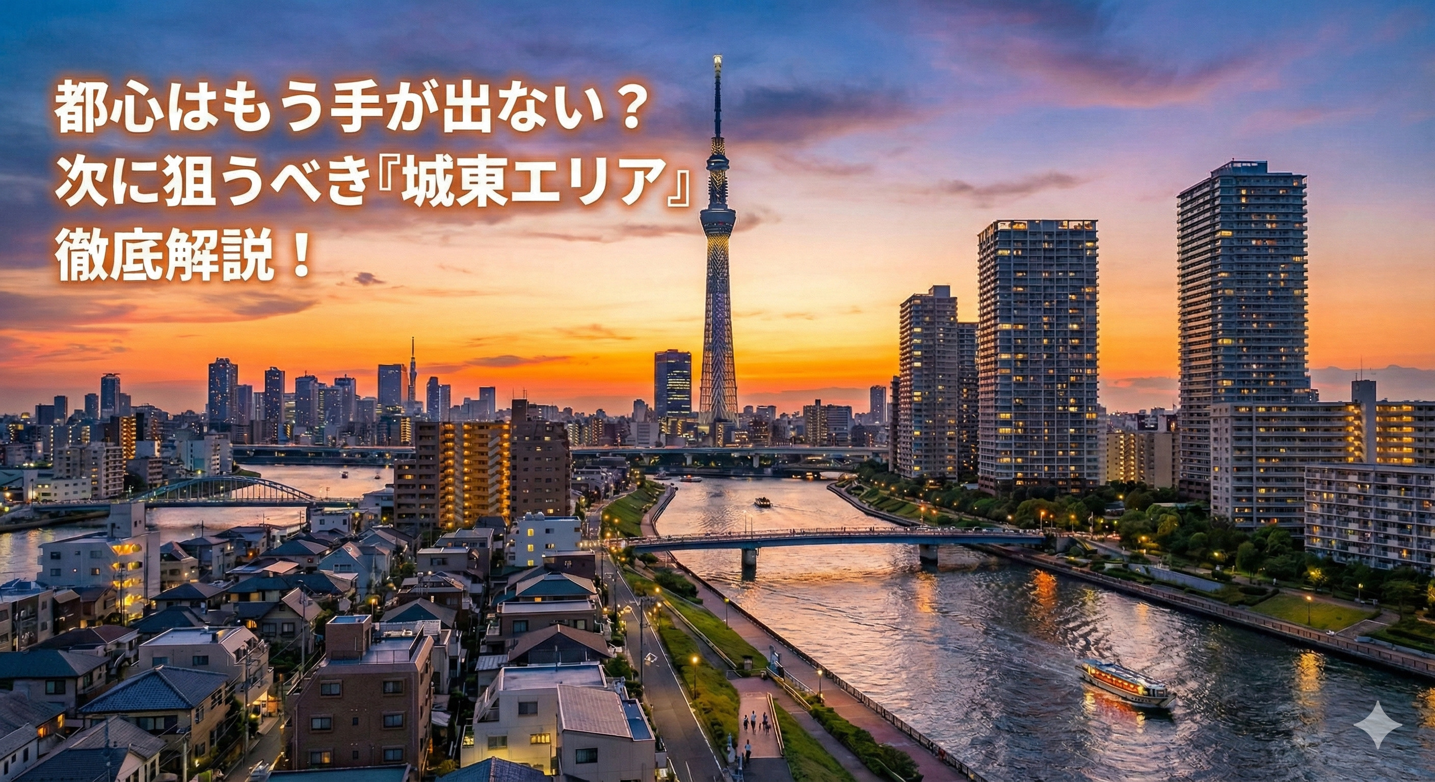 都心はもう手が出ない？次に狙うべき「城東エリア」徹底解説！の画像