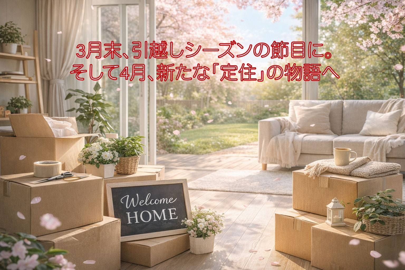 （2026年3月27日）3月末、引越しシーズンの節目に。そし...の画像