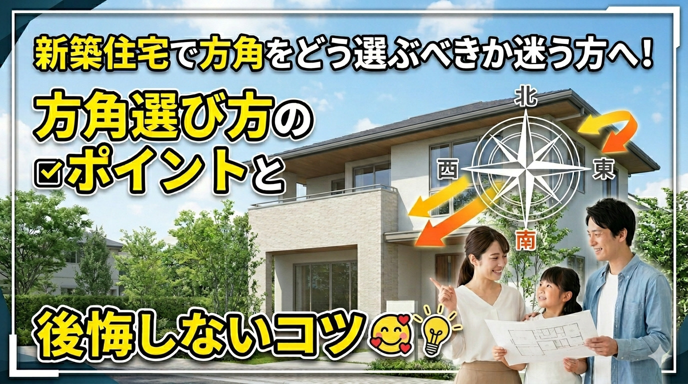 新築住宅で方角をどう選ぶべきか迷う方へ！方角選び方のポイント...の画像