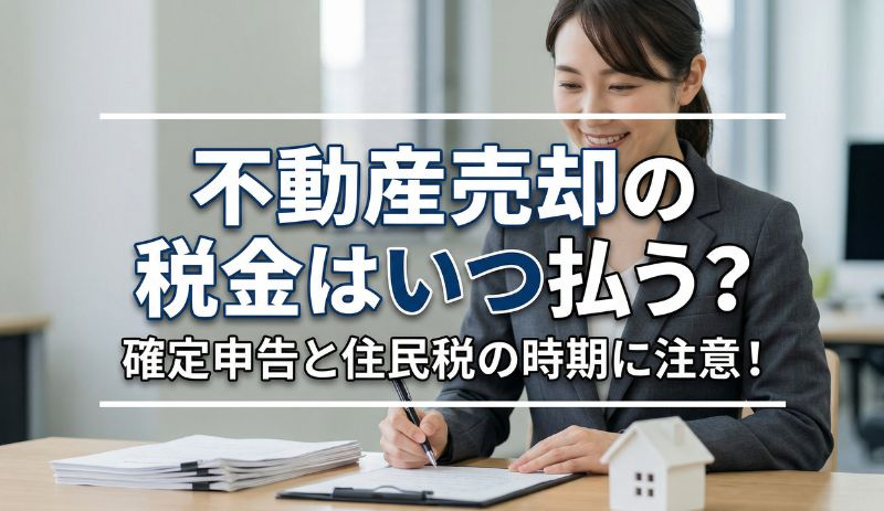 【2026年】不動産売却の税金はいつ払う？確定申告と住民税の...の画像