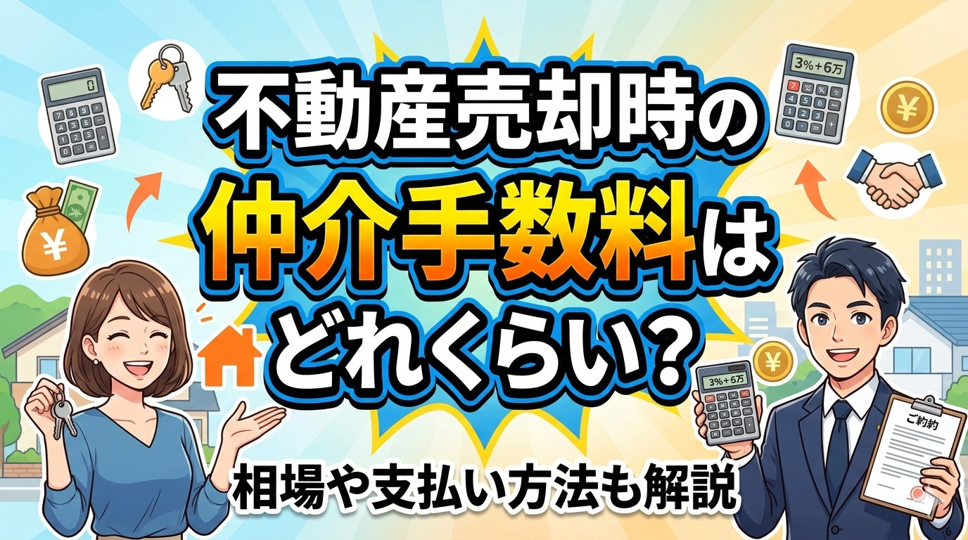 不動産売却時の仲介手数料はどれくらい？相場や支払い方法も解説...の画像
