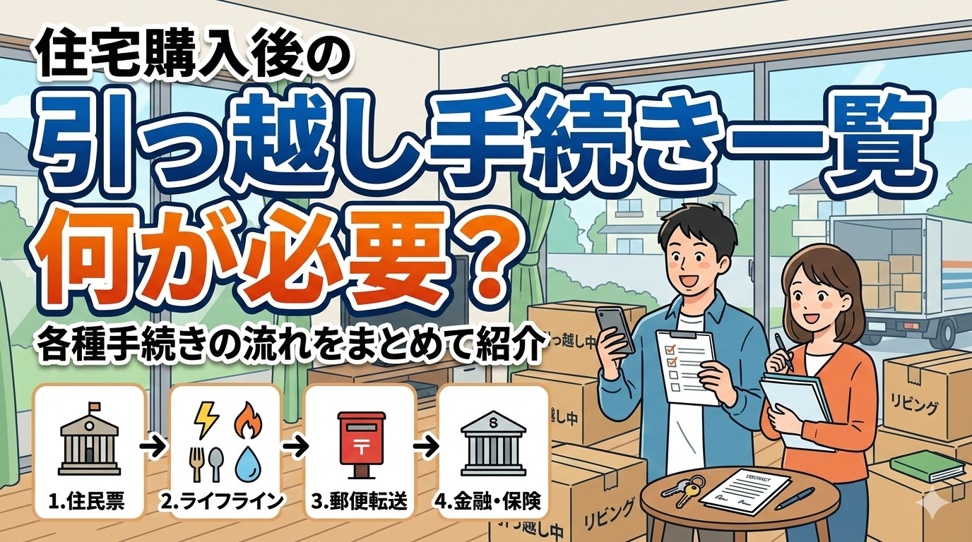 住宅購入後の引っ越し手続き一覧は何が必要？各種手続きの流れを...の画像
