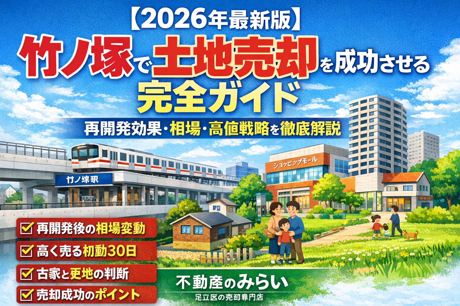 【2026年最新版】竹ノ塚で土地売却を成功させる完全ガイド｜...の画像