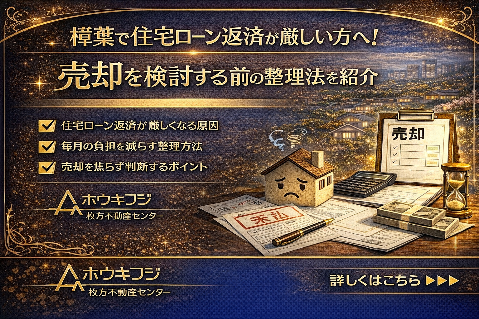 樟葉で住宅ローン返済が厳しい方へ！売却を検討する前の整理法を...の画像