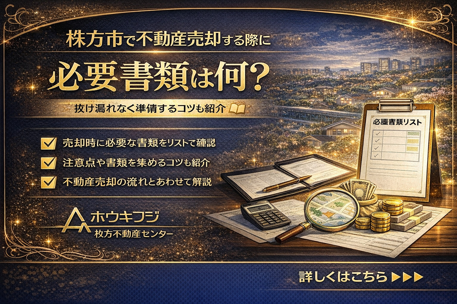 枚方市で不動産売却する際に必要書類は何？抜け漏れなく準備する...の画像