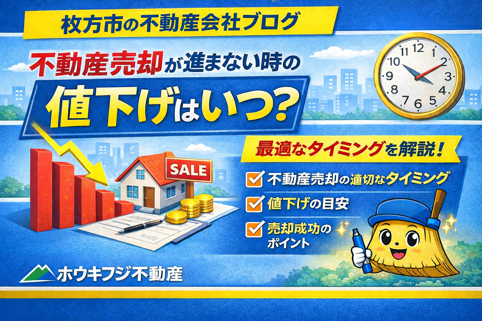枚方市で不動産売却が進まない時の値下げはいつ？タイミングの見...の画像
