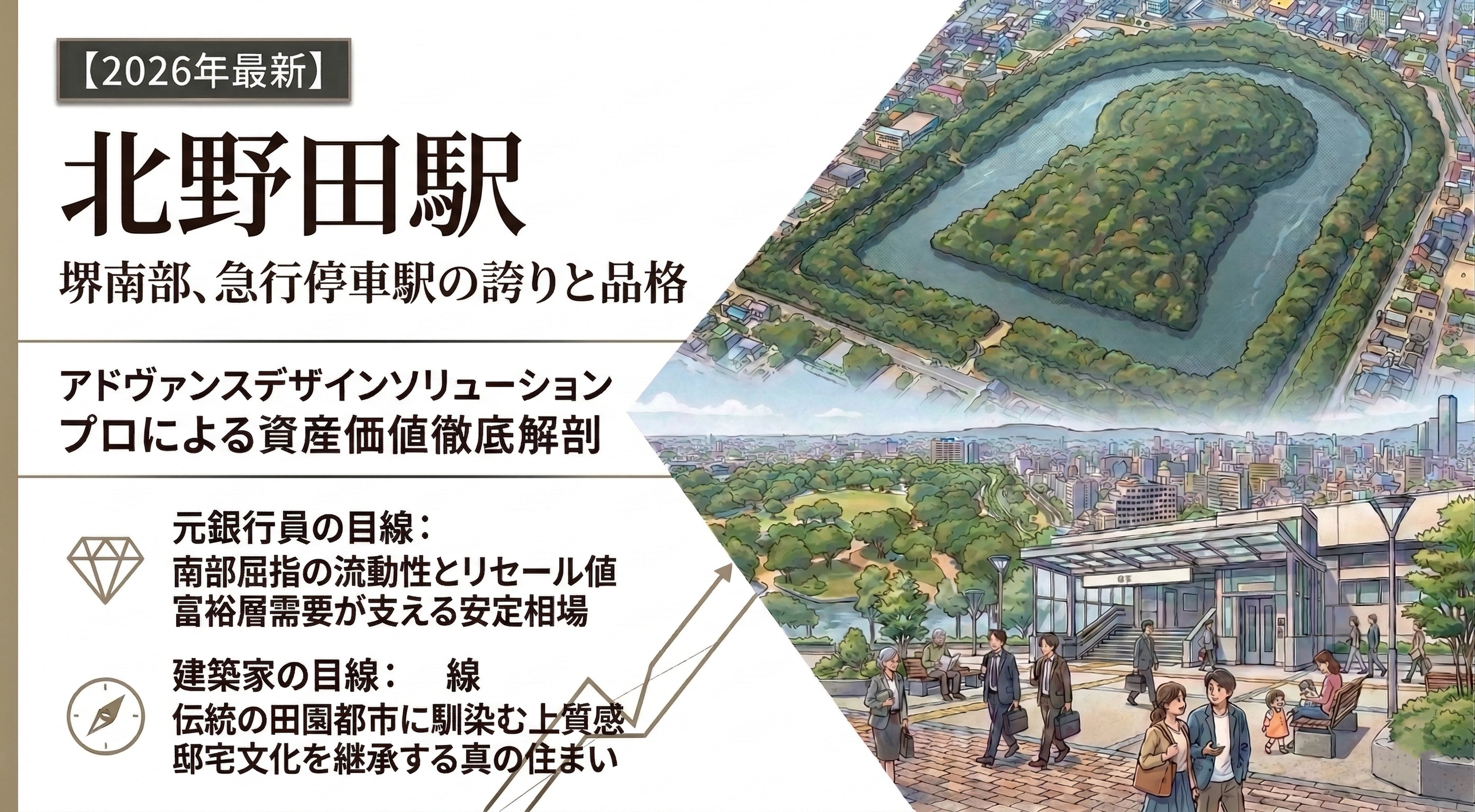 【北野田駅編】堺南部が誇る「邸宅文化」の継承。利便性と品格を...の画像