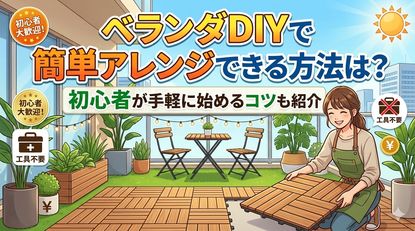 ベランダDIYで簡単アレンジできる方法は？初心者が手軽に始め...の画像