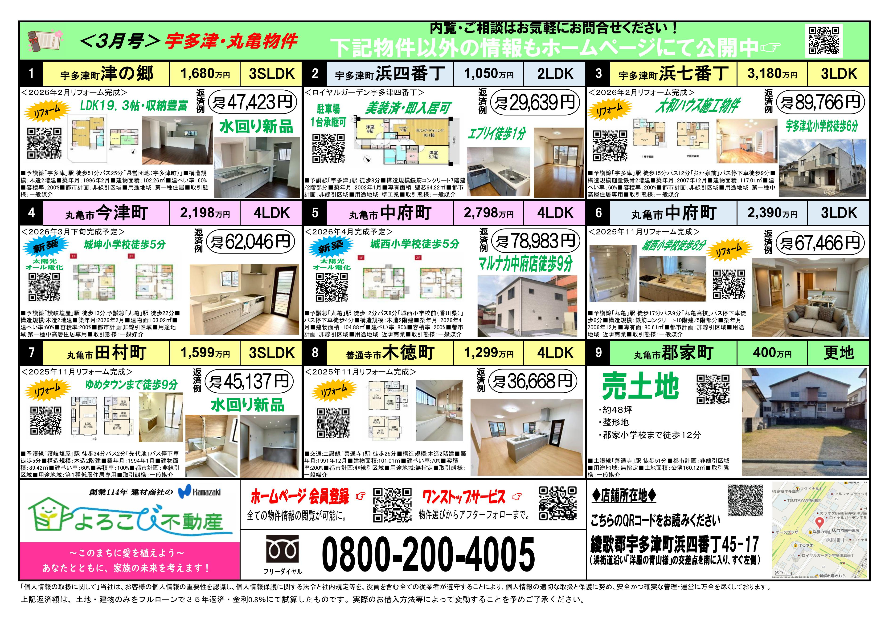 ３月号チラシ　宇多津・丸亀方面の画像