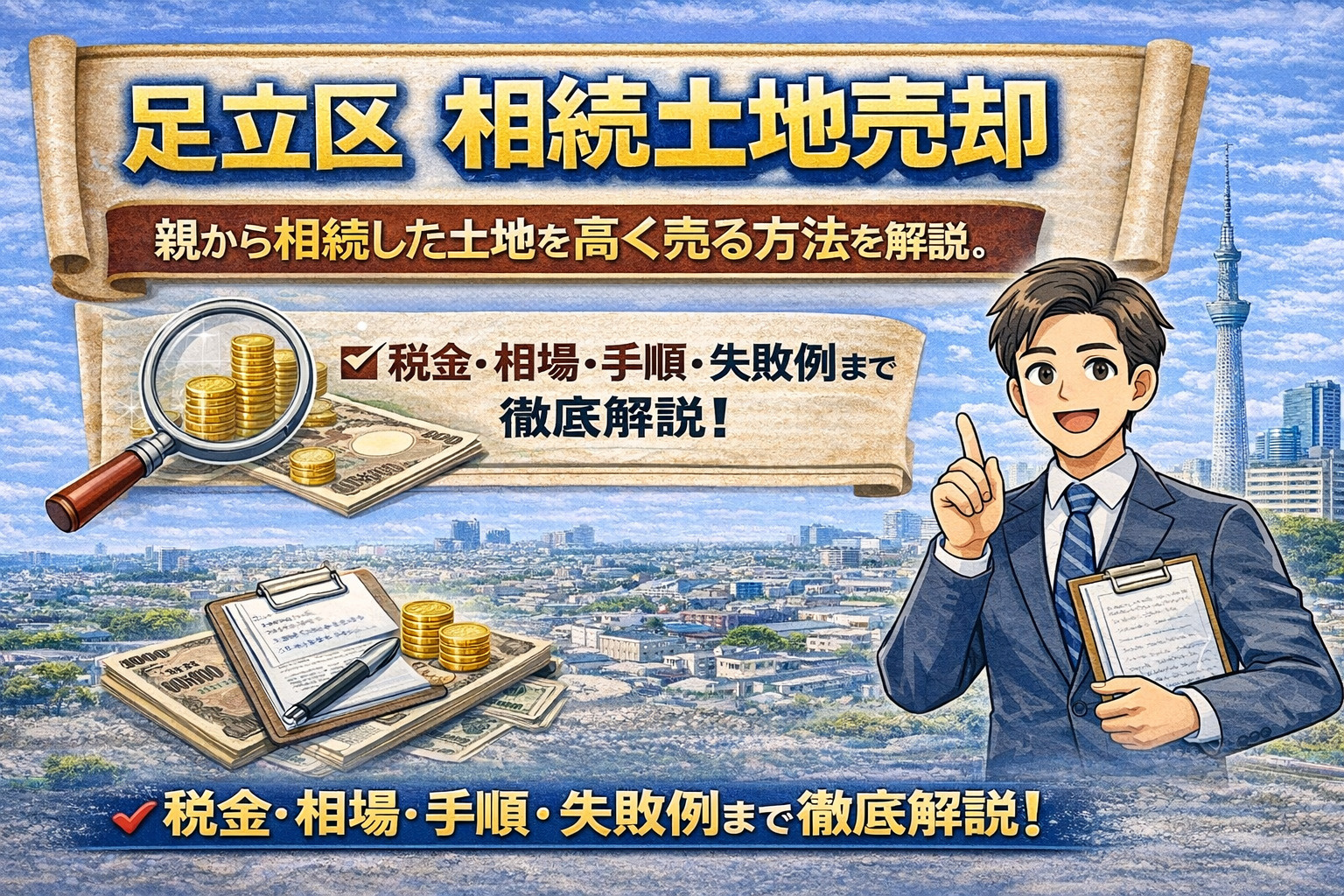 【足立区 相続土地売却】親から相続した土地を高く売る方法｜税...の画像