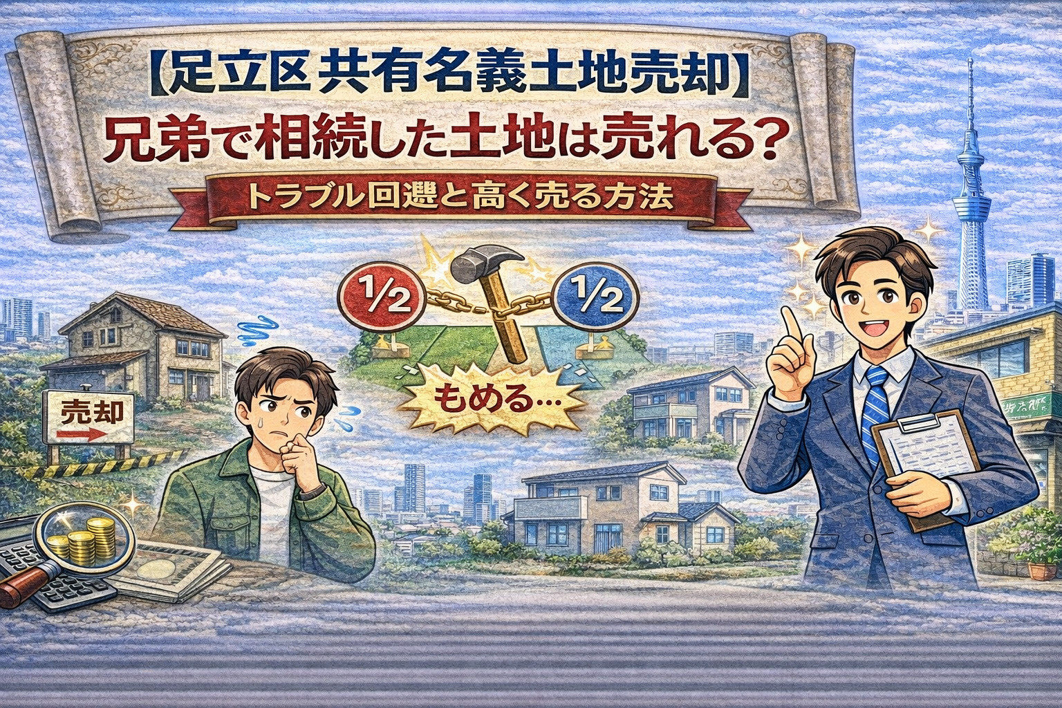 【足立区 共有名義土地売却】兄弟で相続した土地は売れる？トラ...の画像