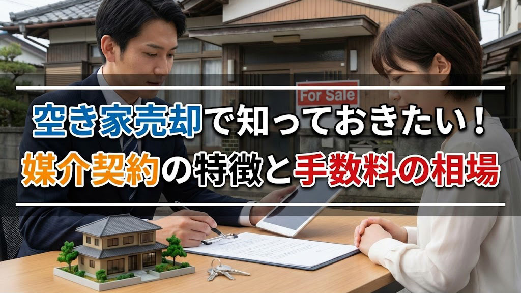 空き家売却で知っておきたい！媒介契約の特徴と手数料の相場の画像