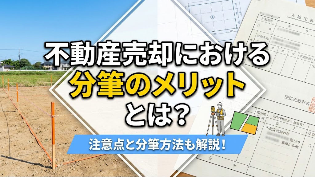 不動産売却における分筆のメリットとは？注意点と分筆方法も解説...の画像