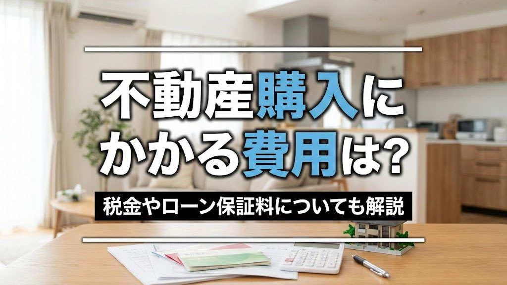 不動産の購入にかかる費用は？税金やローン保証料についても解説...の画像
