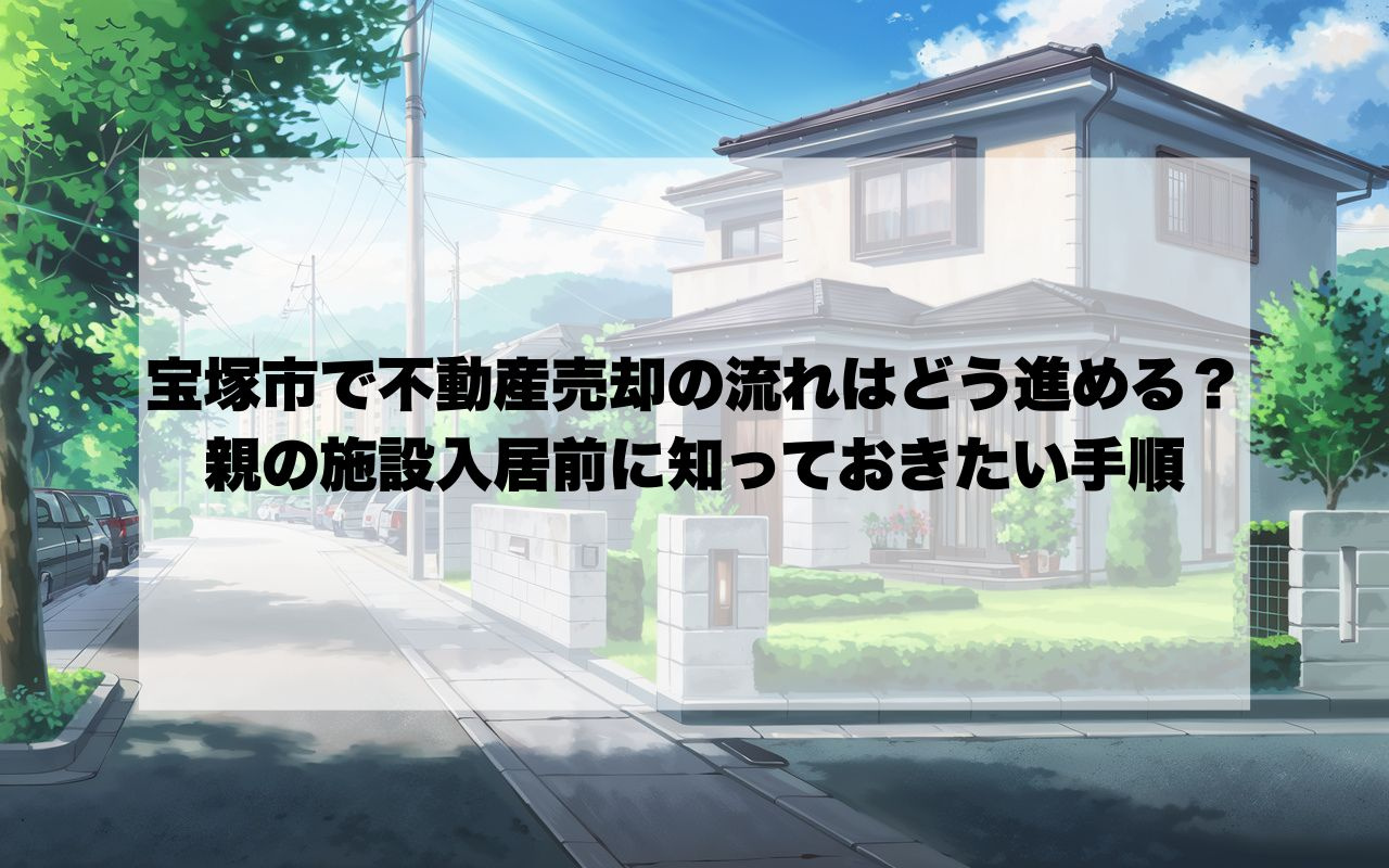 宝塚市で不動産売却の流れはどう進める？親の施設入居前に知って...の画像