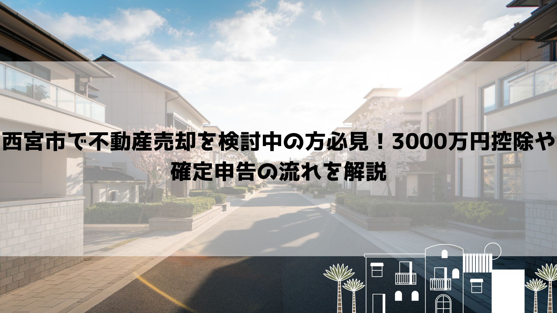 西宮市で不動産売却を検討中の方必見！3000万円控除や確定申...の画像