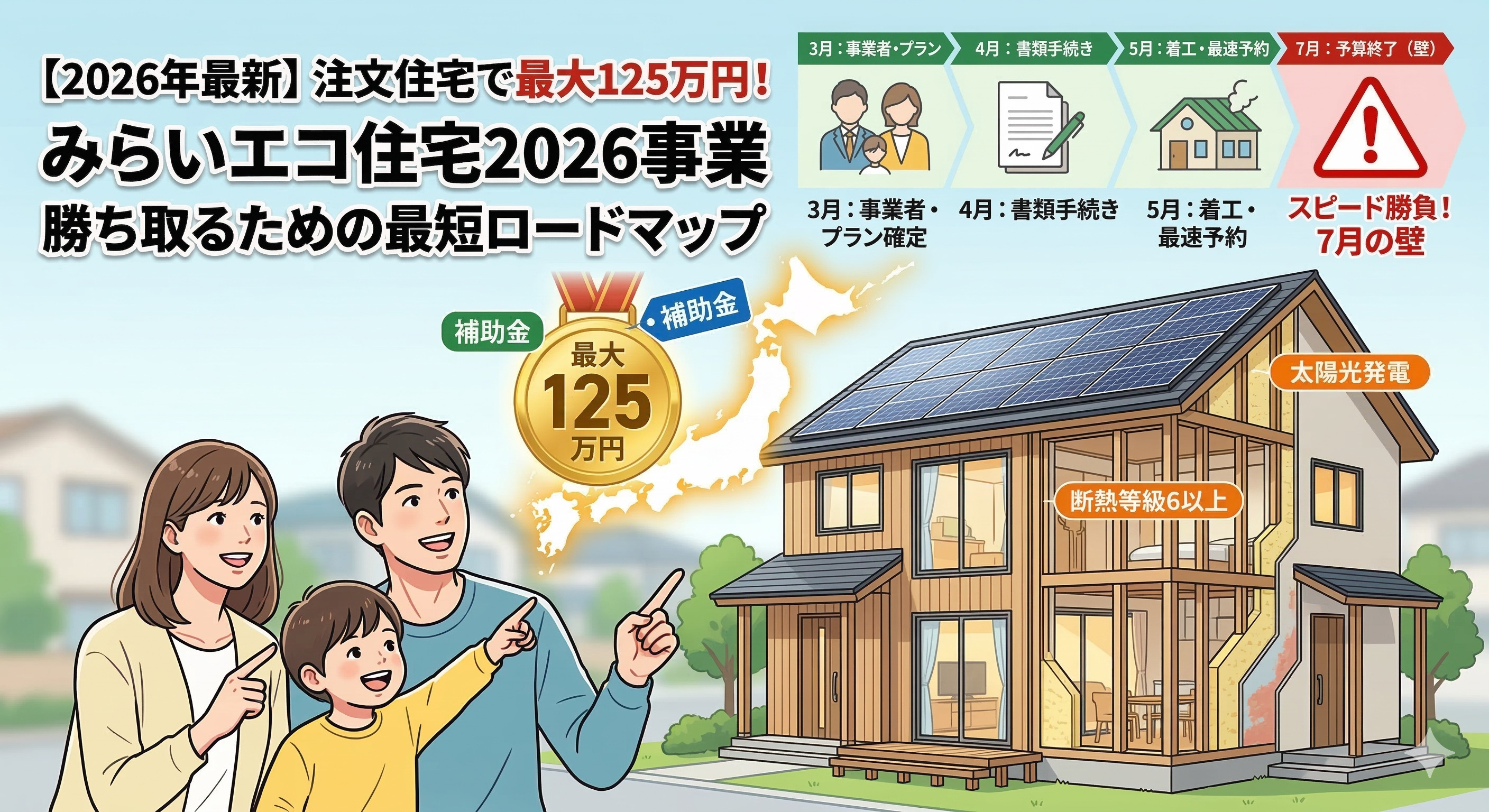 注文住宅で最大125万円！「みらいエコ住宅2026事業」を勝...の画像