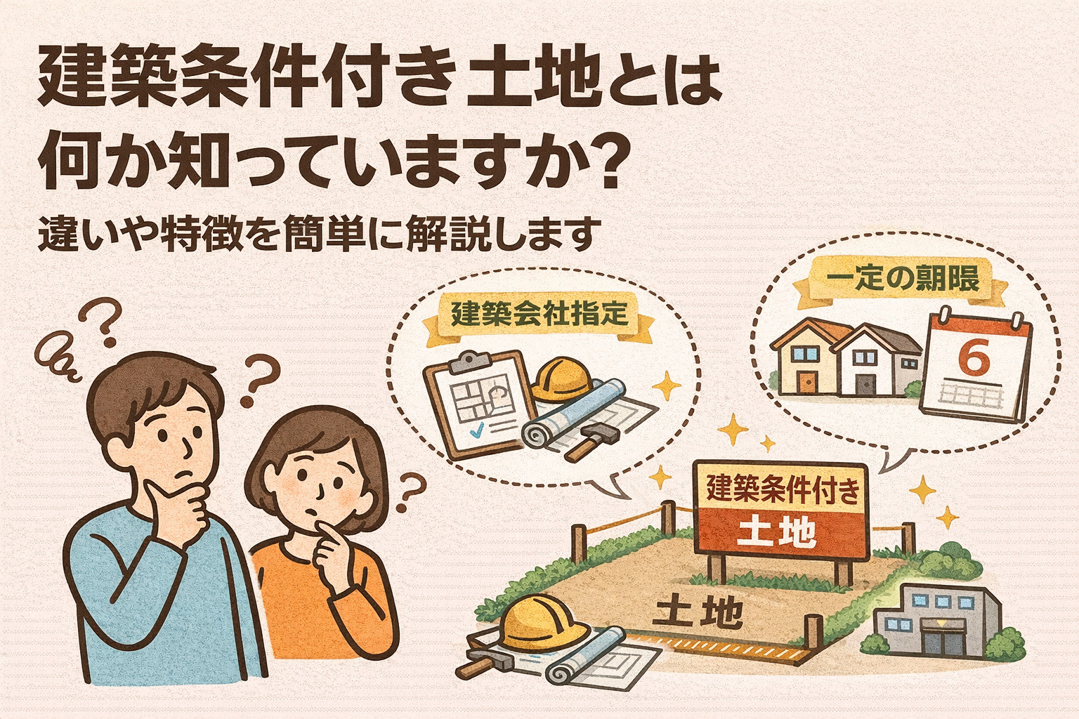 建築条件付き土地とは何か知っていますか？違いや特徴を簡単に解...の画像