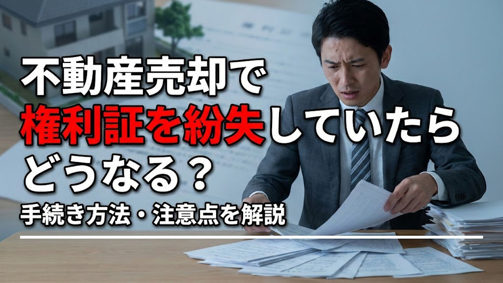 不動産売却で権利証を紛失していたらどうなる？手続き方法・注意...の画像