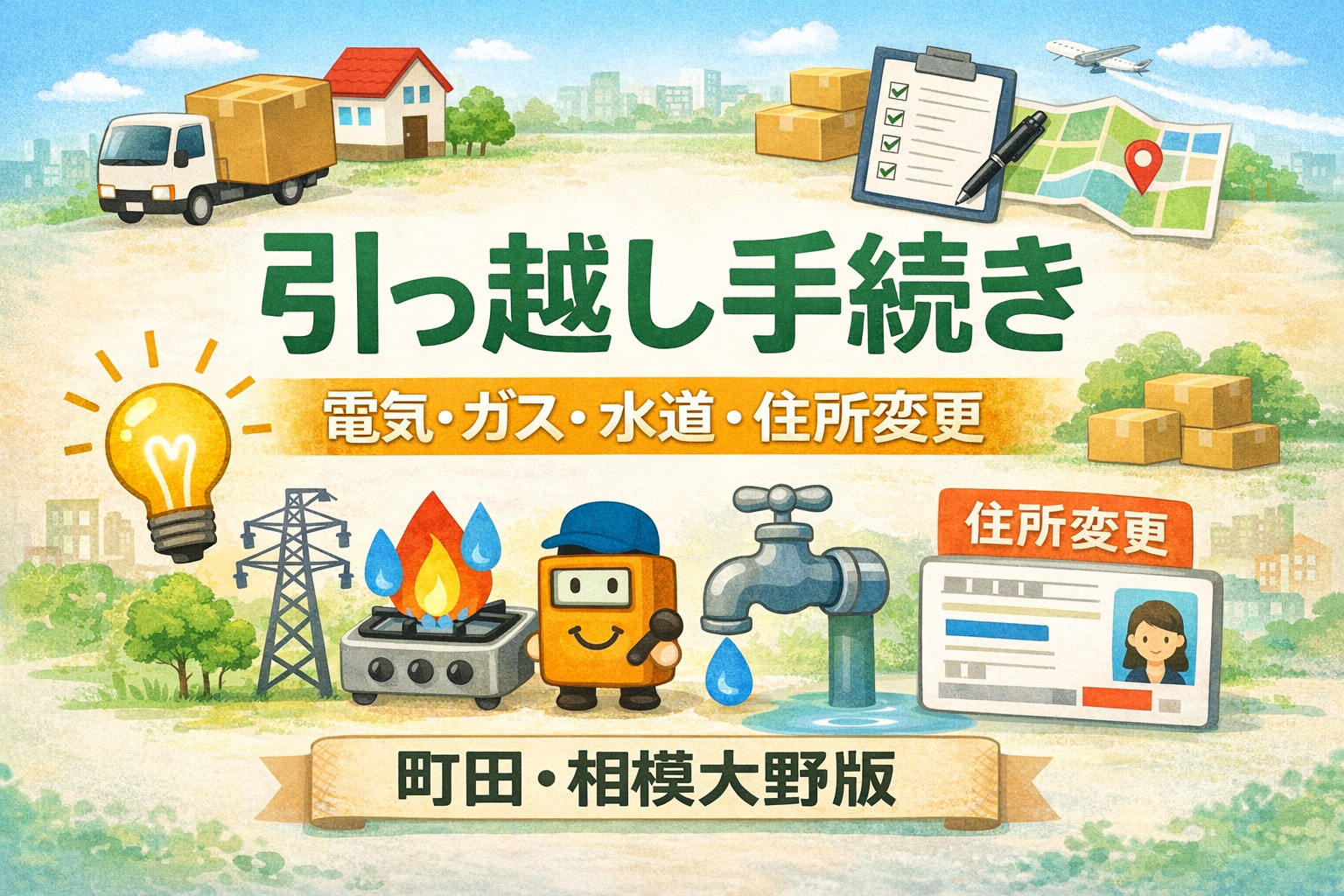 町田・相模大野・座間の引っ越し手続きガイド｜電気・ガス・水道...の画像