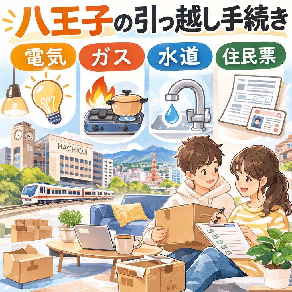 八王子の引っ越し手続き完全ガイド｜電気・ガス・水道・住民票の...の画像
