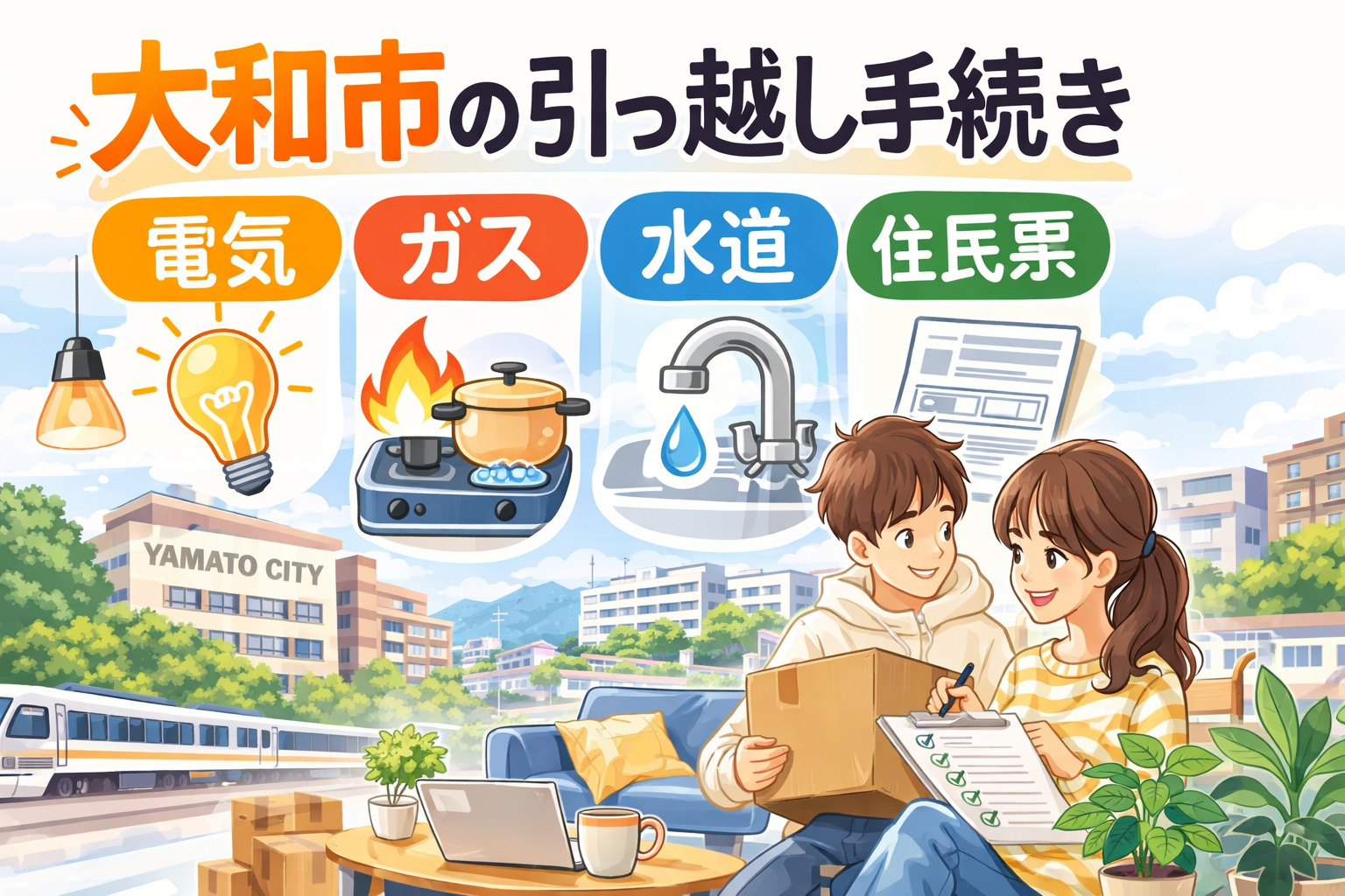 大和市の引っ越し手続き完全ガイド｜電気・ガス・水道・住民票の...の画像
