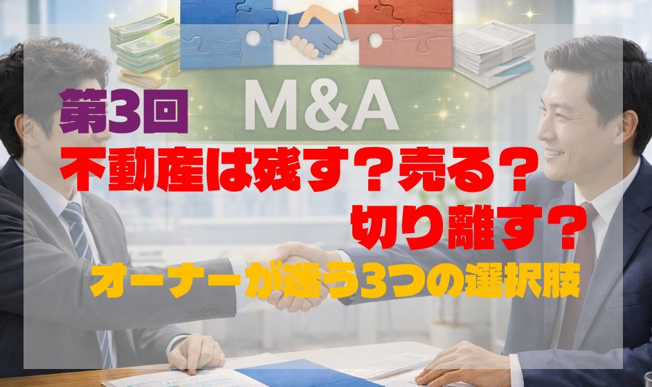 第3回｜不動産は残す？売る？切り離す？オーナーが迷う3つの選...の画像