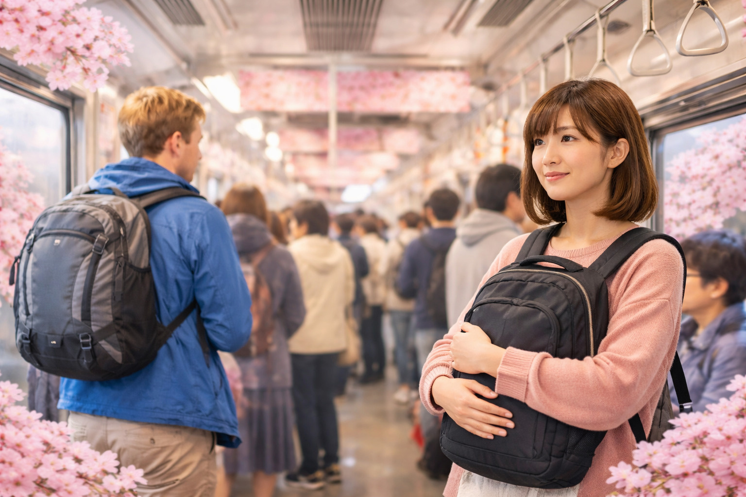 桜の季節に知っておきたい 日本の電車マナーと文化の違い — ...の画像
