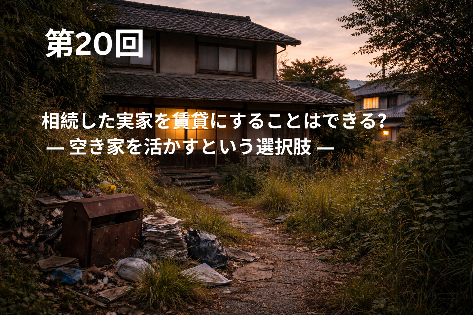 相続した実家を賃貸にすることはできる？  ― 空き家を活かす...の画像