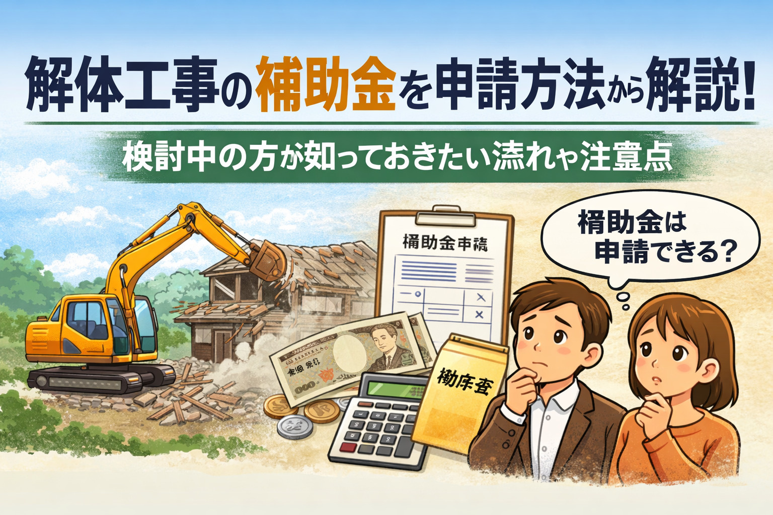 解体工事の補助金を申請方法から解説！検討中の方が知っておきた...の画像