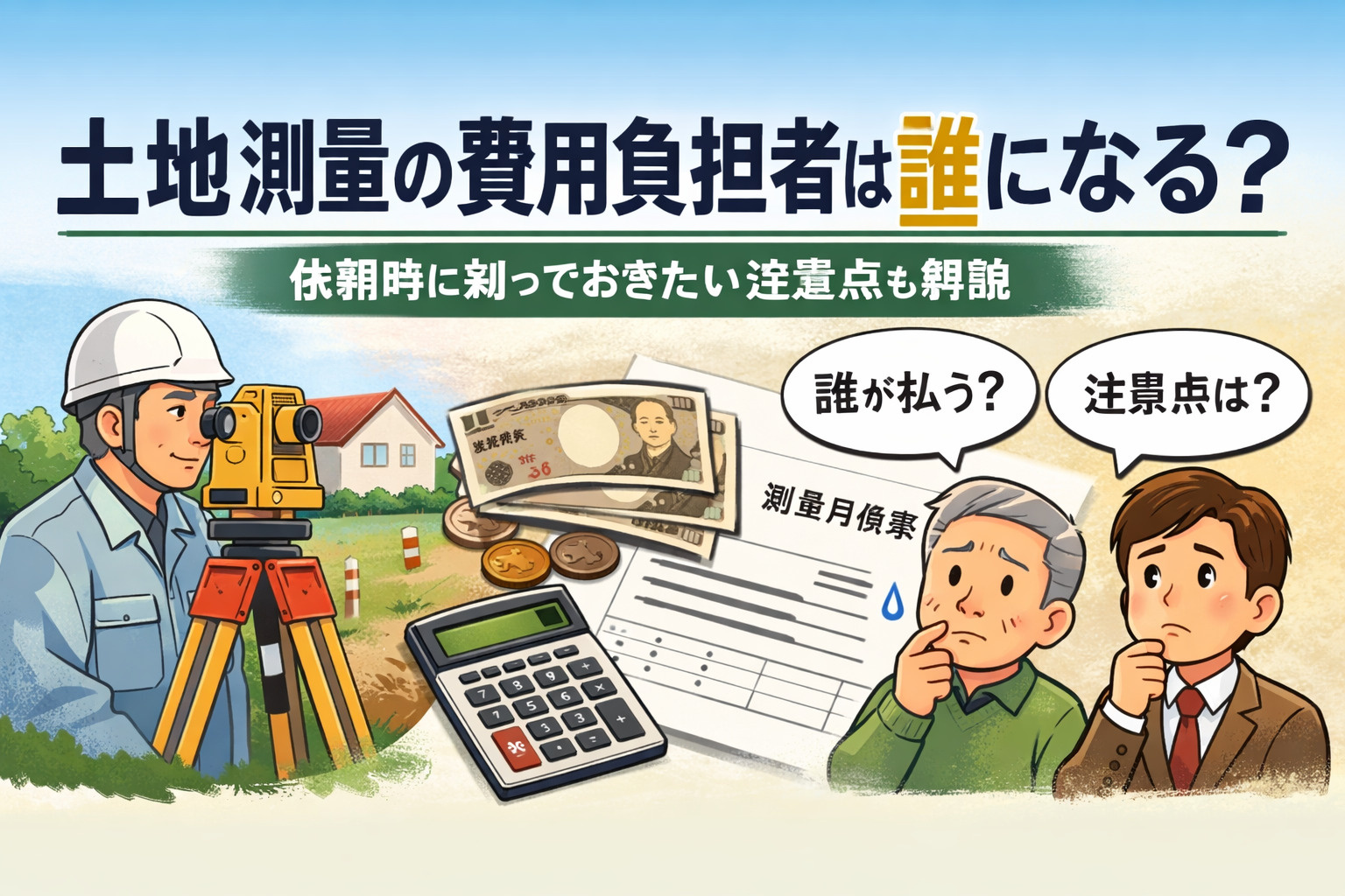 土地測量の費用負担者は誰になる？依頼時に知っておきたい注意点...の画像